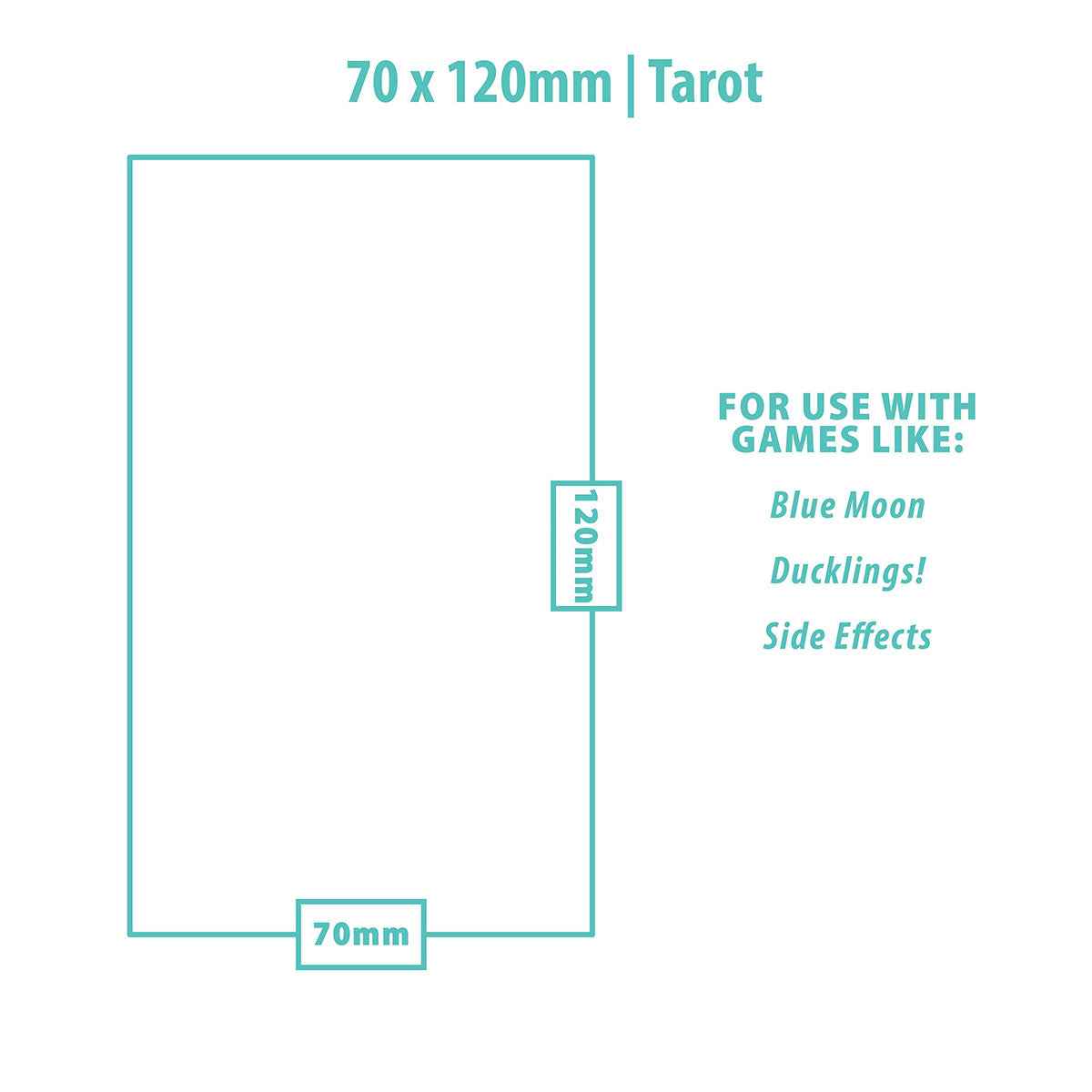 Tarot Sized Lite Board Game Sleeves (100ct) for 70mm x 120mm Cards