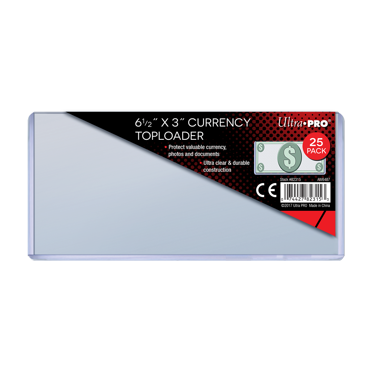 Regular Currency TOPLOADER® Sleeves (25ct) for 6-1/2" x 3" Bills