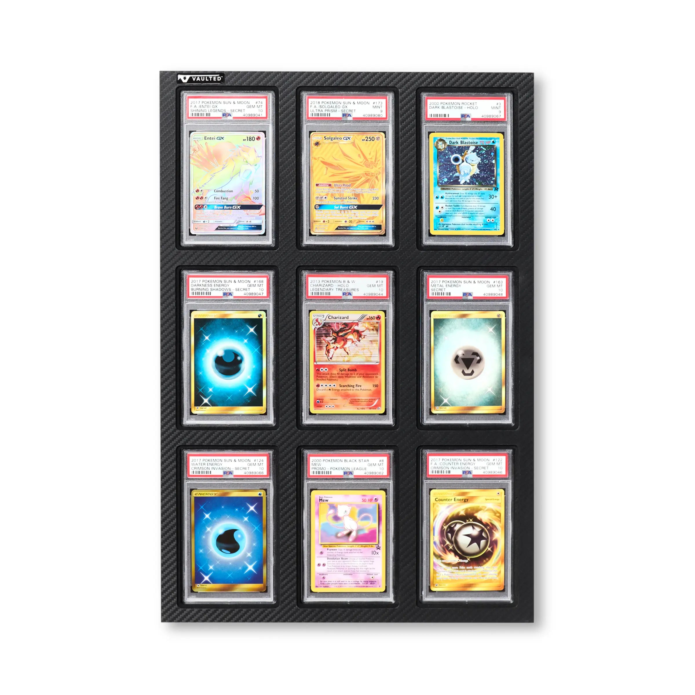Card Display (PSA/CGC) 9-Card / Single / Black Carbon