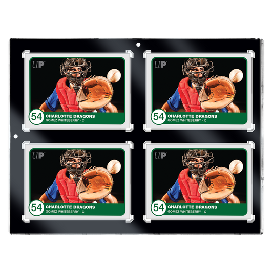 130PT 4-Card Black Border UV ONE-TOUCH® Magnetic Holder