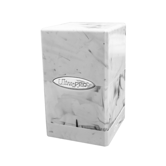 Marble SATIN® Tower DECK BOX® - Black / White