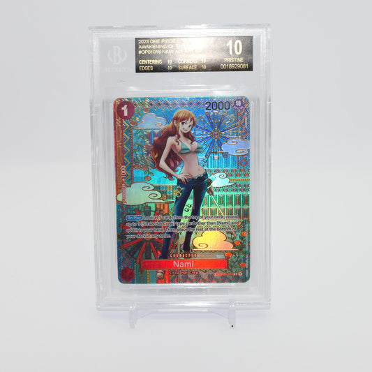 Black Label BGS 10 2023 One Piece TCG Nami OP05 SP Alternate Art