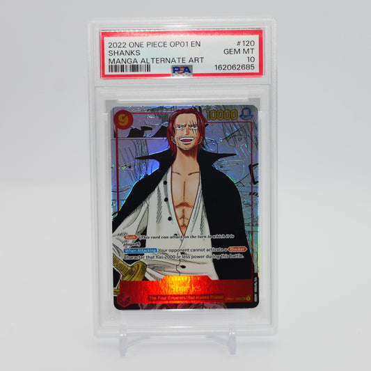 PSA 10 Shanks (Parallel) (Manga) (Alternate Art) OP01-120 Romance Dawn Foil