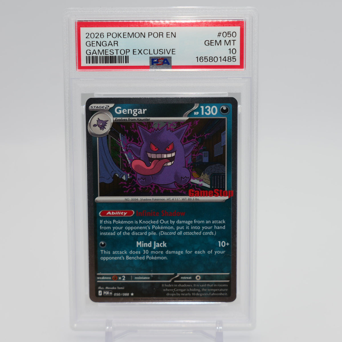 PSA 10 - 2026 POKEMON POR EN-PERFECT ORDER GAMESTOP EXCLUSIVE #050 GENGAR